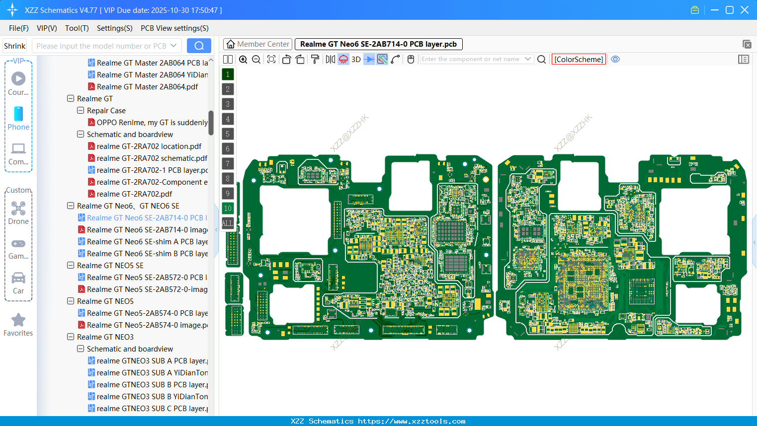 Realme GT Neo6 SE-2AB714-0 PCB Layer